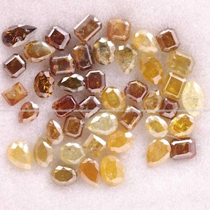 Natural Rustic Yellow & Brown Diamond Lot, Mixed Shape Rose Cut Loose Diamonds, Real Earth-Mined Stones for Custom Jewelry
brilliant cut diamonds, mixed color diamonds, brown brilliant diamond, salt and pepper diamonds, fancy color loose diamonds, wholesale diamond lot, loose diamonds for jewelry, handmade jewelry supplies, mixed brilliant cut gems, rustic round diamonds, jewelry designers diamonds, fine jewelry stones, wholesale gemstone supply, brilliant cut diamond mix