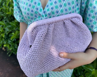Boho Handmade Raffia Bags: Small & Large - Stylish Crochet Accents - Summer Everyday Bag