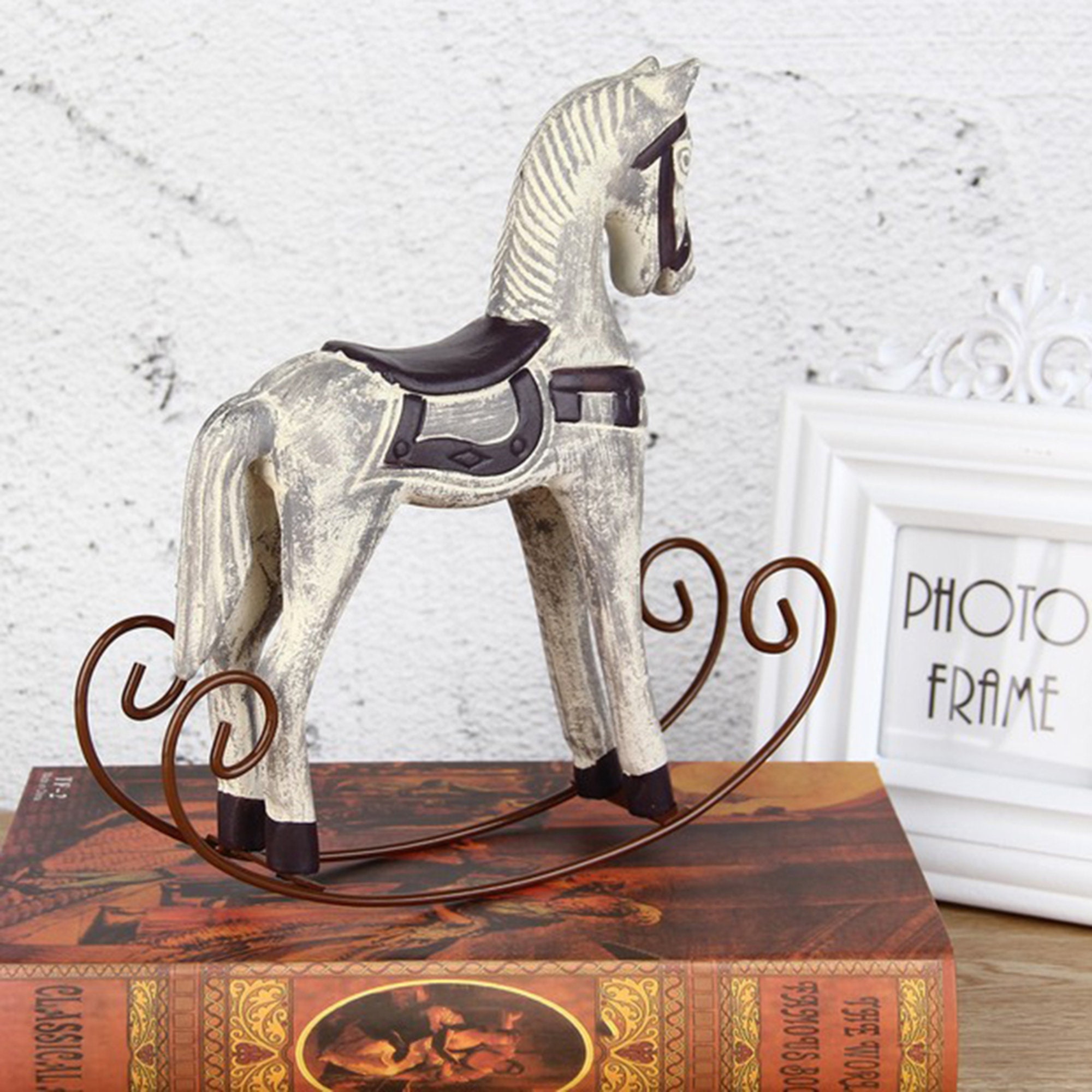 Handmade Wooden Horse Farm Animal Ornaments Hand Carved Etsy
