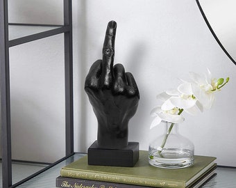 Personalized Middle Finger Statue Ornament Home Desk Decoration Accessories Desktop Gesture Figurine