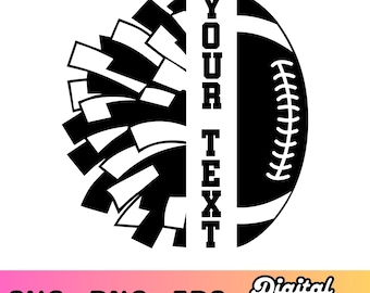 Cheer mom svg, Football mom svg, cheerleader svg, png eps, dxf cut files for cricut silhouette, Custom