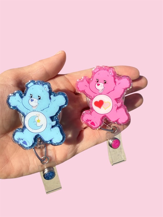 Cute Bear Badge Reel, Cute Bear ID Holder, Nurse Badge Reel, Teacher Badge Reel, Retractable Reel, Glitter Badge Reel, Gift Badge Reel