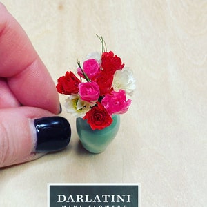 Miniature Roses Bouquet Dollhouse 1:12 scale