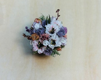 Miniature Flower Bouquet Pink1:12 scale