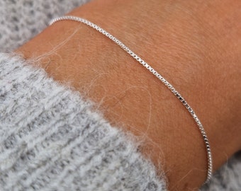 Venetiaanse armband, verfijnd, 925 zilver, smal, 0,8 mm, filigraan, zeer fijn