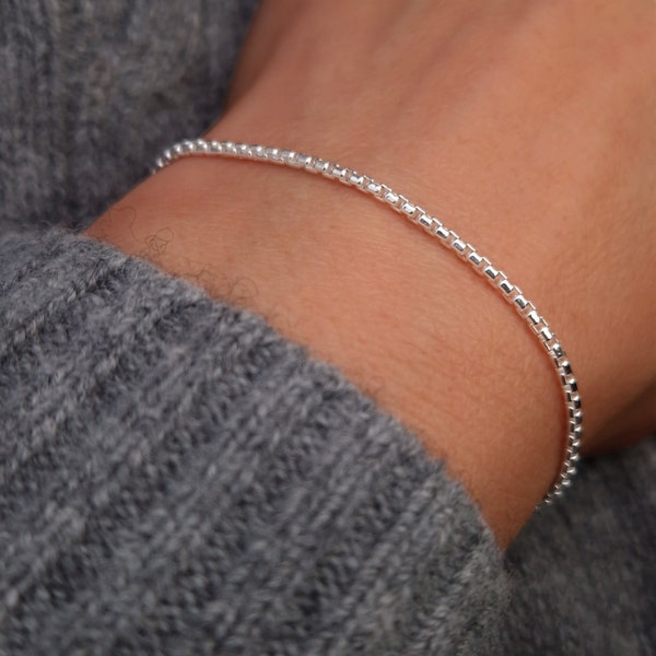 Venezianer Armband rund breit 925 Silber 2 mm