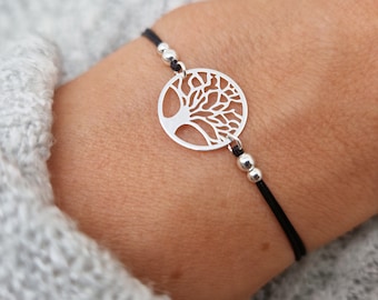 Tree of Life Bracelet 925 Silver Macrame