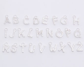 Additional letter with zirconia crystals 925 silver
