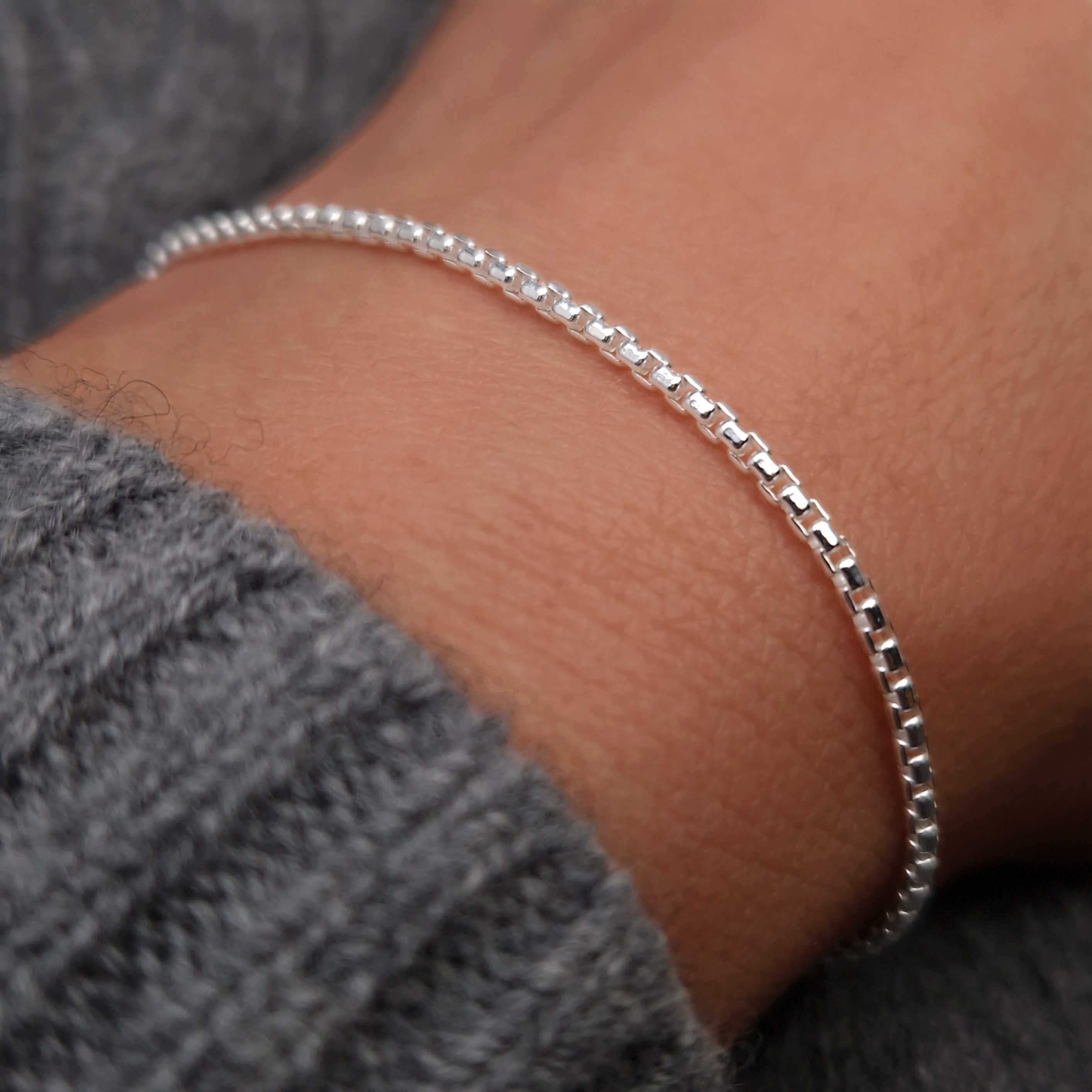 Vintage Sterling Silver Cuff Bracelet With Thin Wave Detail