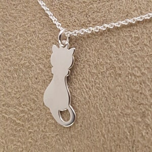 Necklace sitting cat 925 silver image 6