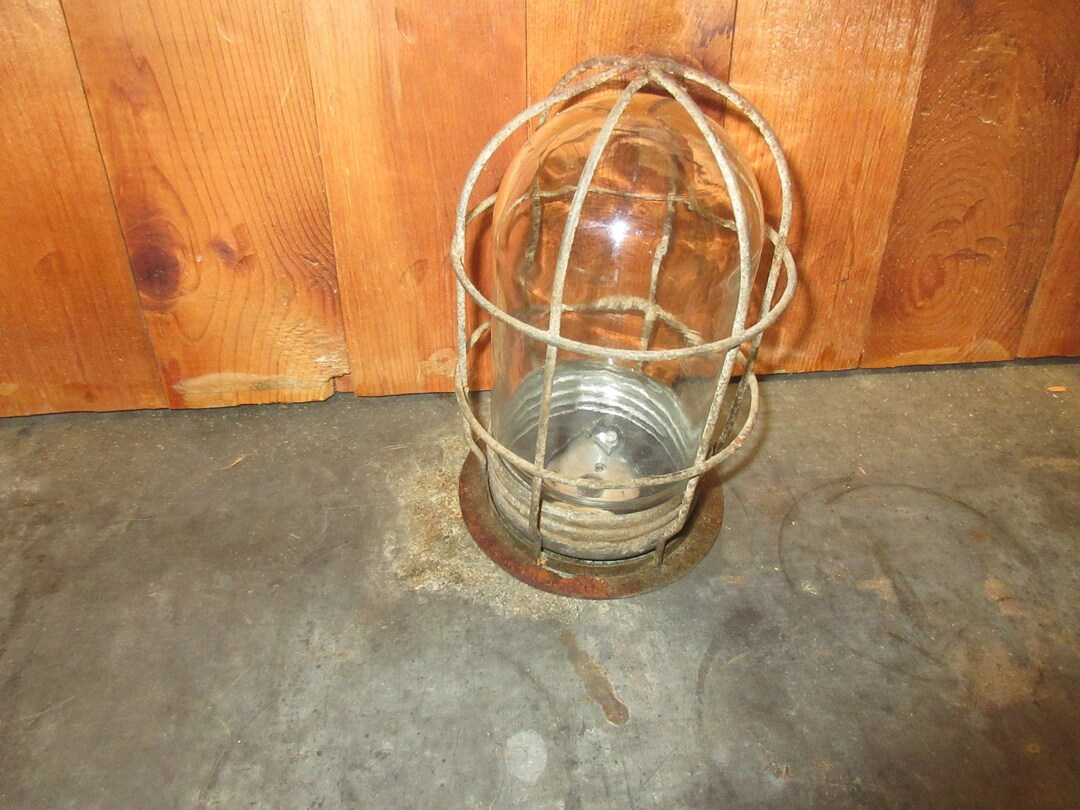 Vintage Safety Cage Glass Globe Display Repurpose Etsy