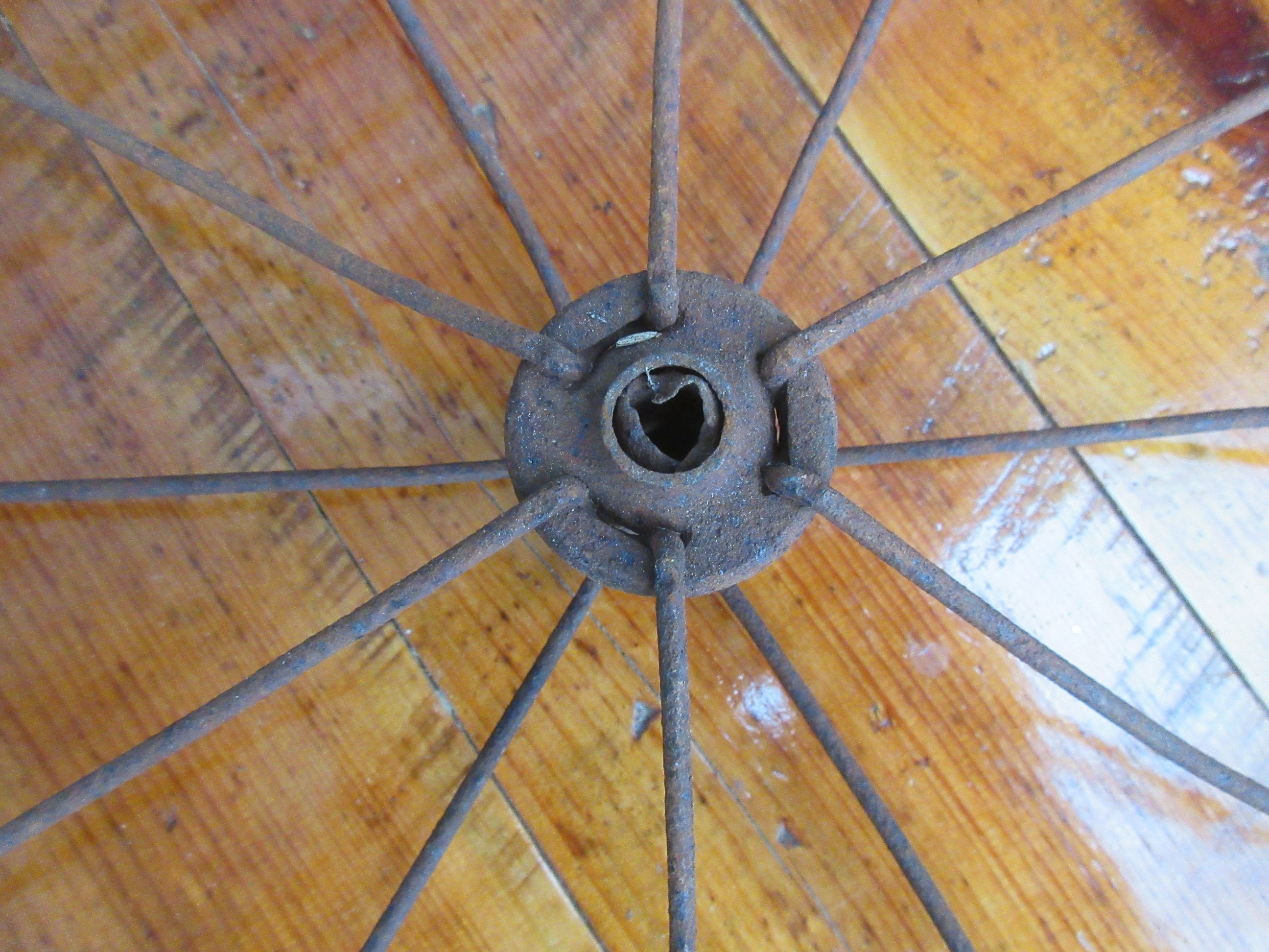 Antique Rusty Metal Spoke Wheel Farm Implement Rustic Etsy