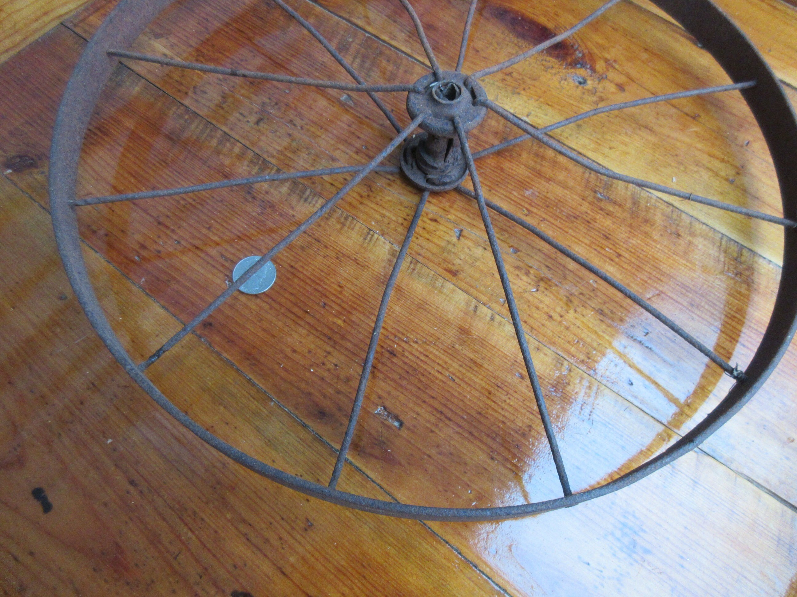 Antique Rusty Metal Spoke Wheel Farm Implement Rustic Etsy