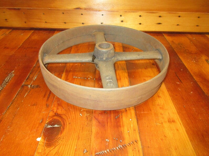 Antique Industrial Cast Pulley Belt Wheel Flywheel Rustic Etsy