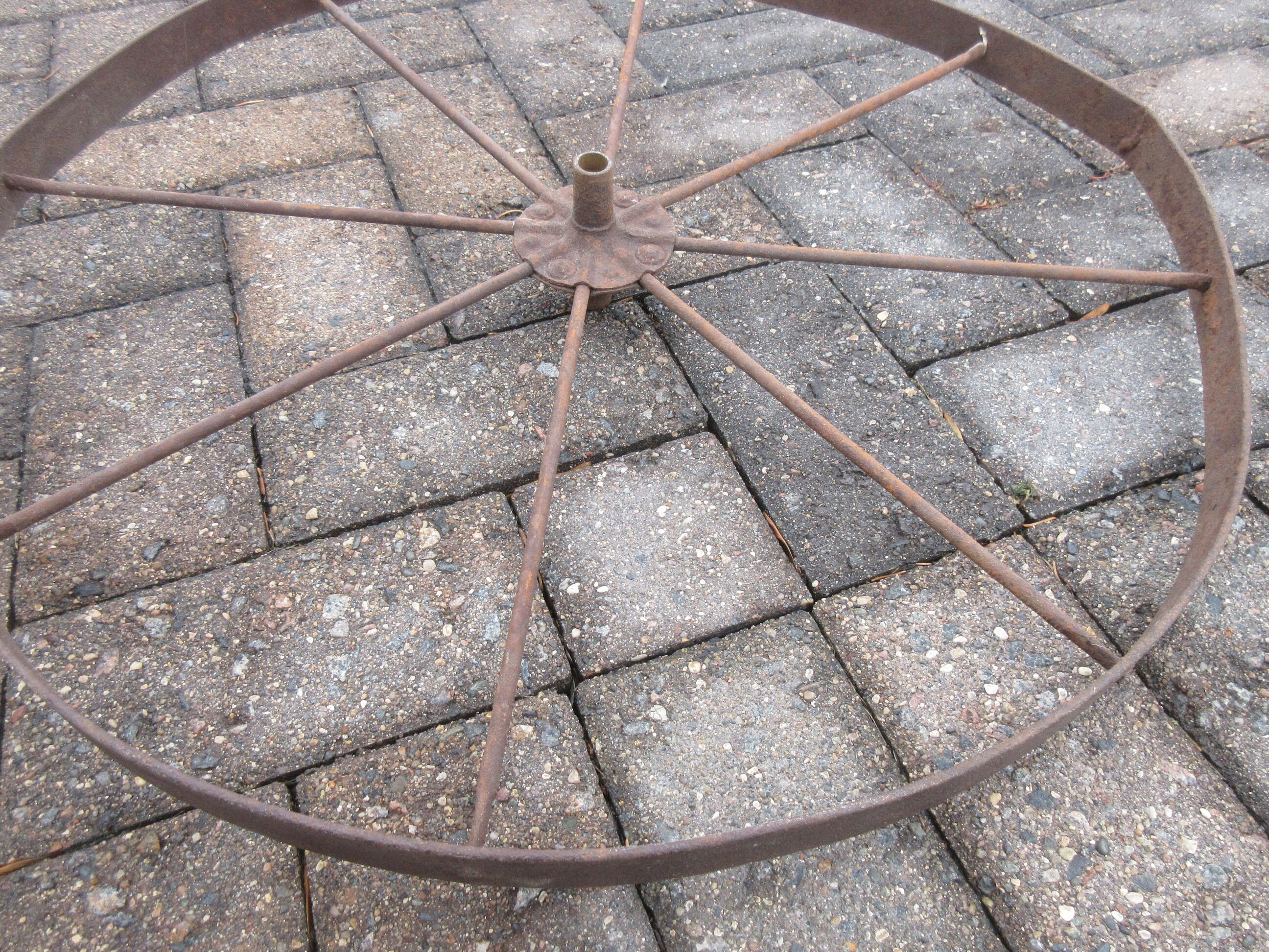 Antique Rusty Metal Spoke Wheel Farm Implement Rustic - Etsy