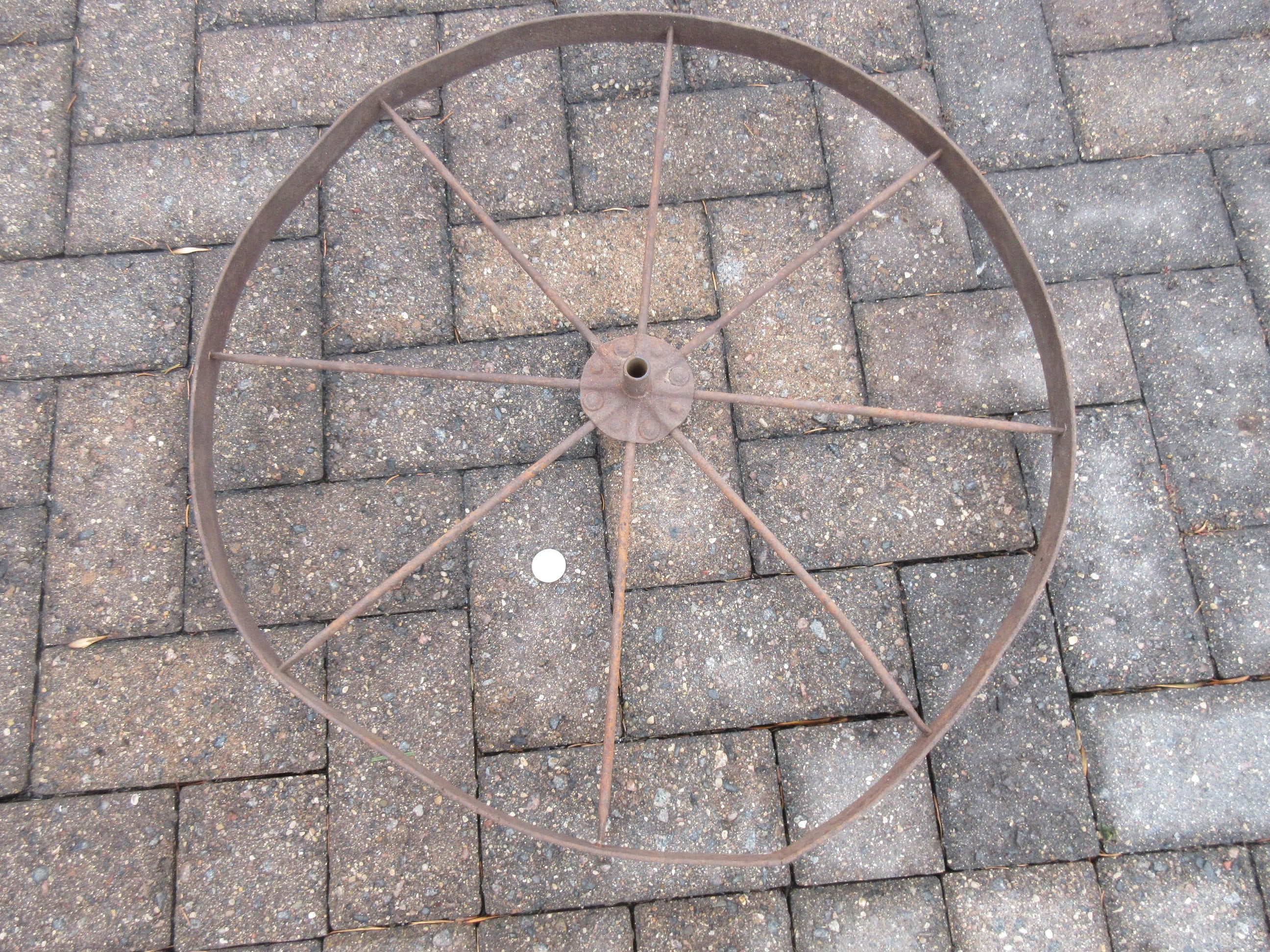 Antique Rusty Metal Spoke Wheel Farm Implement Rustic - Etsy