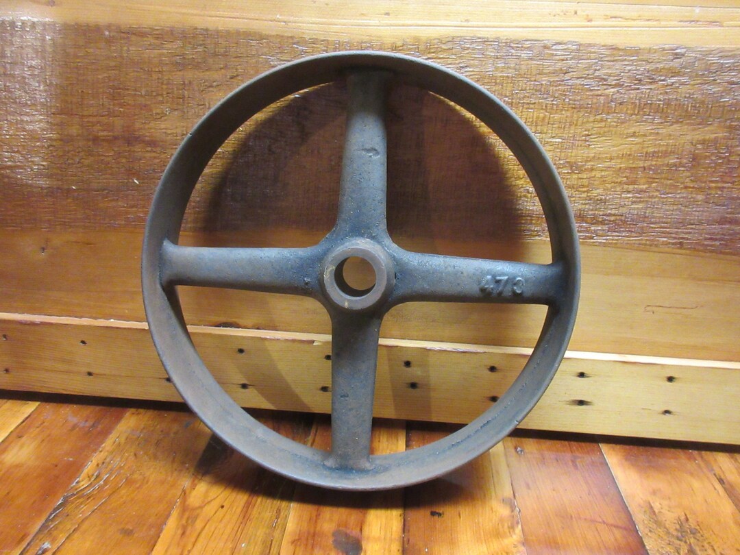 Antique Industrial Cast Pulley Belt Wheel Flywheel Rustic Etsy