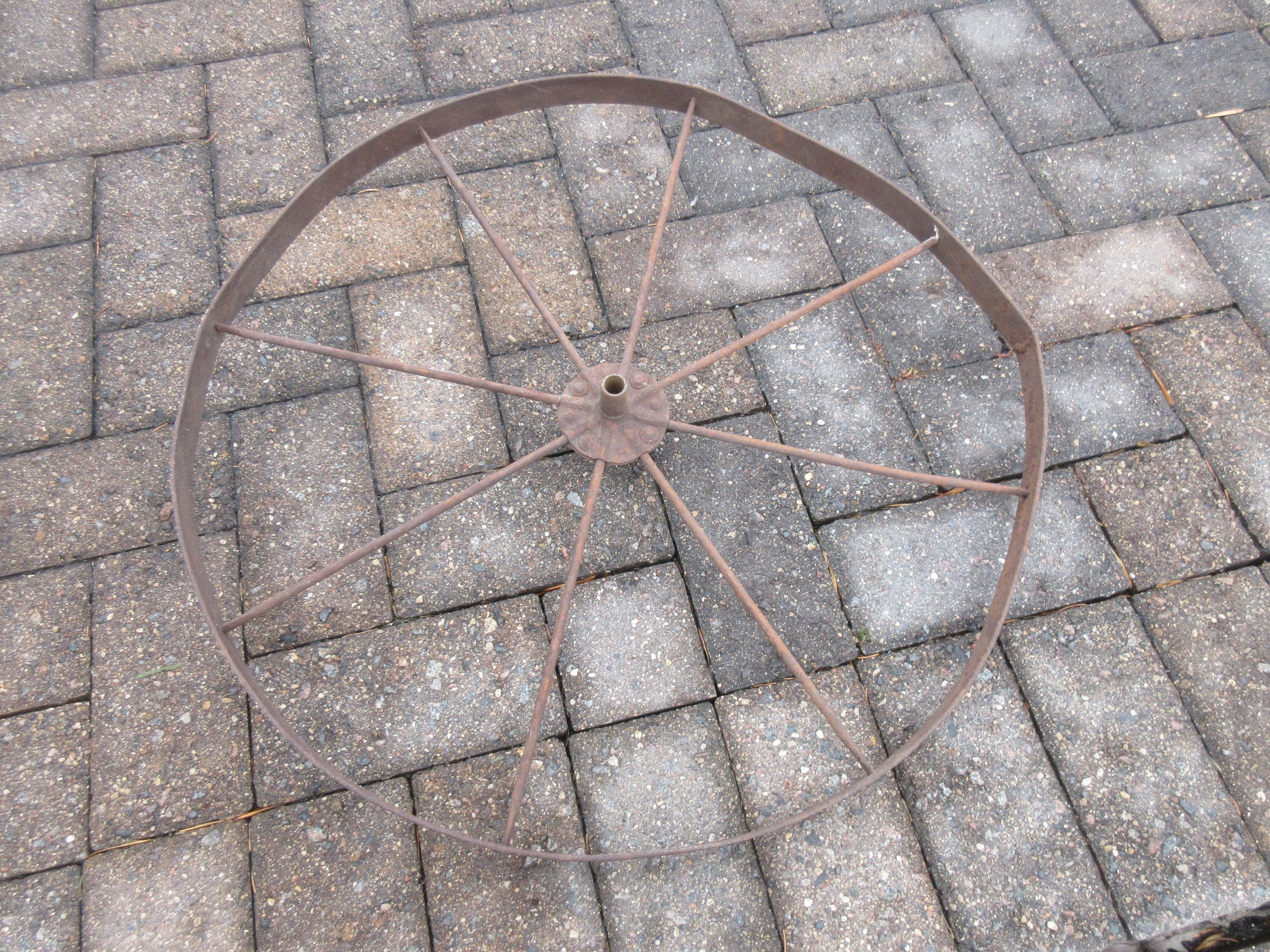 Antique Rusty Metal Spoke Wheel Farm Implement Rustic - Etsy