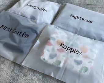 Personalized Maternity Hospital Bag Organizers, 10 pc Set