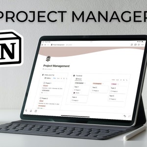 Notion Template Project Manager | Notion Dashboard, All in One Notion Templates, Notion Planner