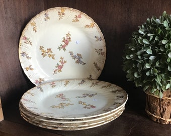 Dessert plate of the delicate “Louis XV” model in French ironstone from U&C in Sarreguemines