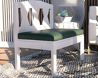 Building Plan Elegant Wooden Lounge Chair - Ideal for Living Room, Patio, Garden, or Dining Space - Easy DIY with Minimal Tools PDF file