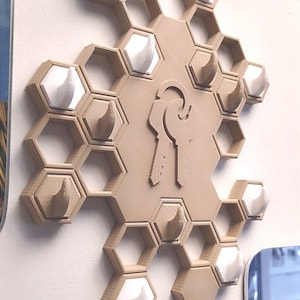 Aesthetic wall key holder for 3D printing