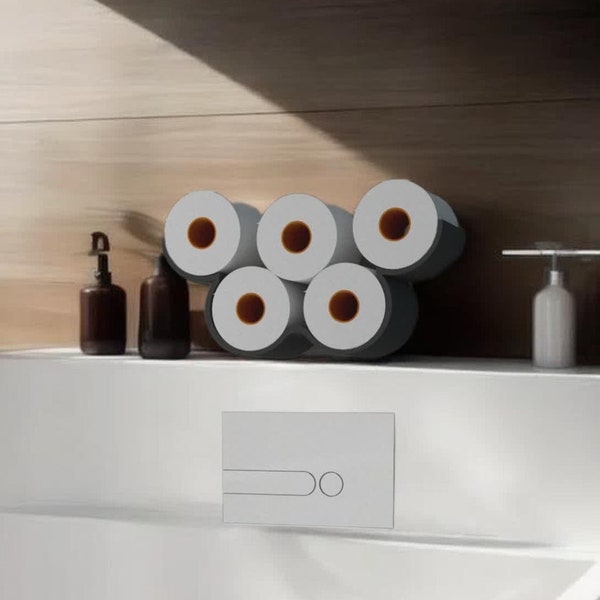 Functional and Stylish STL Toilet Paper Holder: Elevate Your Bathroom Decor!