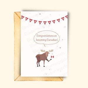 Tarjeta de ciudadanía canadiense Inmigración Canadá Convertirse en tarjeta canadiense felicitaciones nueva tarjeta canadiense Moose canadiense instantánea tarjeta eh canadiense