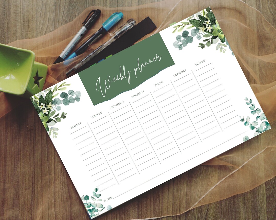 Floral Weekly Planner Printable Pdf - Etsy