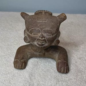 Terracotta Mayan Aztec Figurine American Alva Museum Replica 1968 Clay Figure