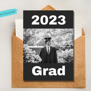Graduation Announcement Template, Class of 2023, Graduation Party Invitation, Graduation Card Template, Canva, Digital Download, Grad Invite