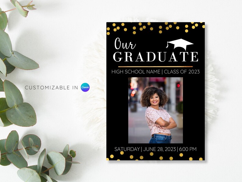 Graduation Announcement Template, Class of 2023, Graduation Party