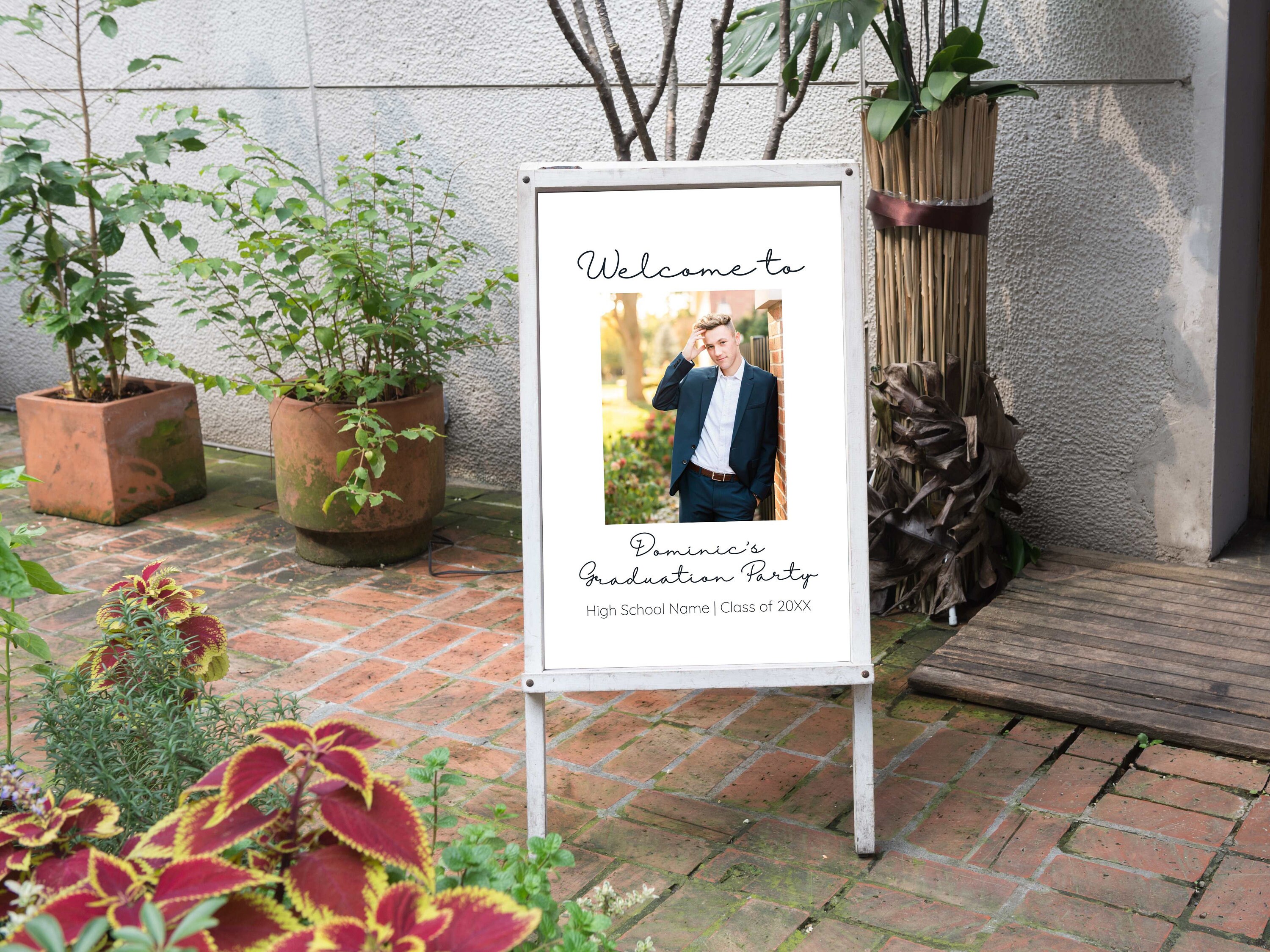 Welcome Sign Grad Party Template Photo Graduation Welcome Etsy Welcome Sign Grad Party Template Photo Graduation Welcome Etsy