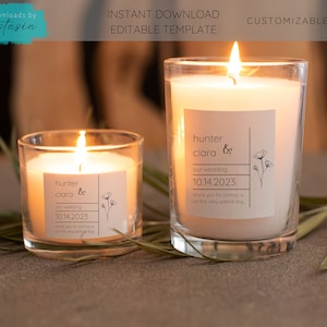 Candle Label Template | Editable Candle Label | Candle Label Template Canva | Candle Label Design | Digital Label Canva