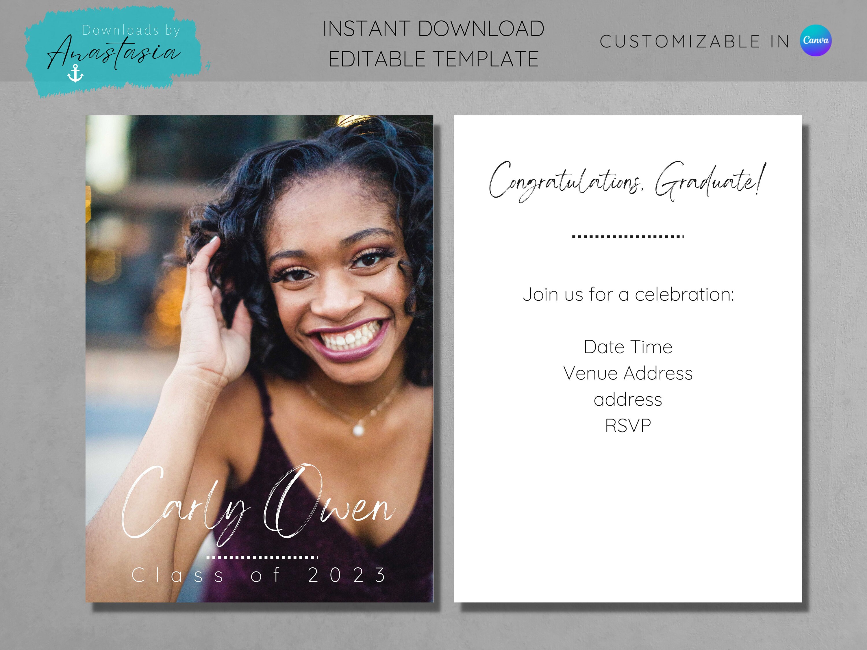 Minimalist Graduation Announcement Grad Announcement 2023 Etsy
