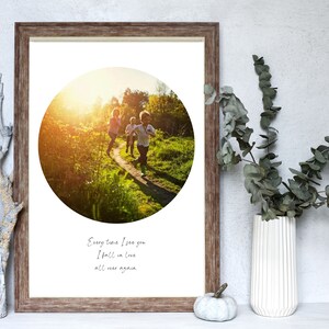 Family Photo Collage, Photo Gift, Poster Template, Custom Gift, Canva Template, Digital Gift for Her, Personalized Gift