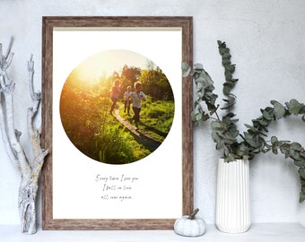 Family Photo Collage, Photo Gift, Poster Template, Custom Gift, Canva Template, Digital Gift for Her, Personalized Gift