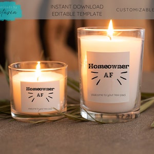 Printable Candle Labels Template, Modern Candle Label Design, Custom Candle Label Template ...
