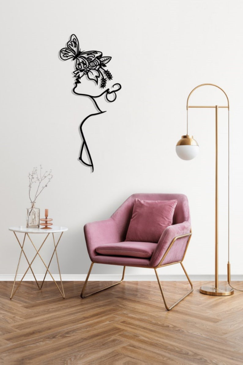 Female Body Metal Wall Art, Woman Body Naked Wall Decor, Woman Face