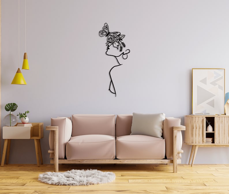 Female Body Metal Wall Art, Woman Body Naked Wall Decor, Woman Face