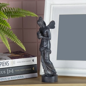 The Greek Goddess of Soul Psyche Statue with Angel Wings, Roman Mythology Angel Sculpture