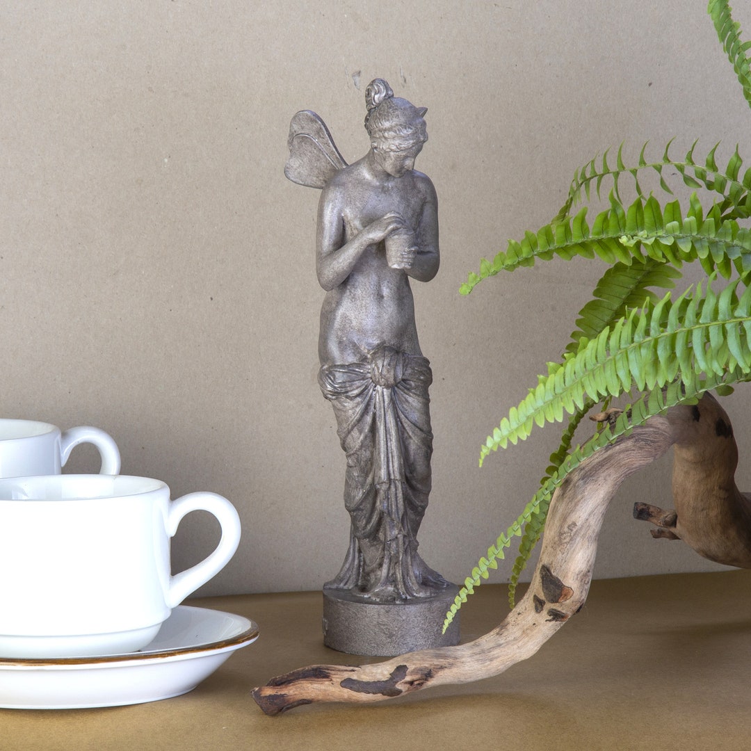 Goddess of Soul Psyche Statue With Angel Wings, Roman Mythology Angel ...