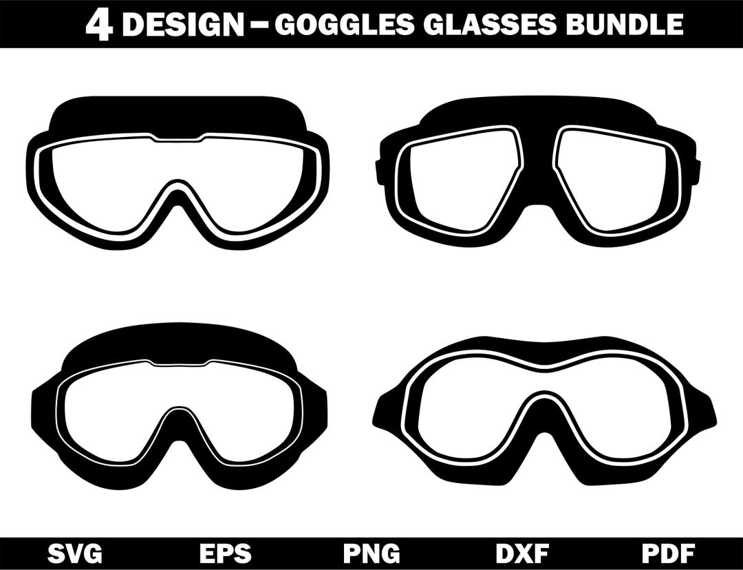 Goggles Vector File Goggles SVG, Aviator Glasses SVG, Safety Goggles Clipart, Retro Goggles ...