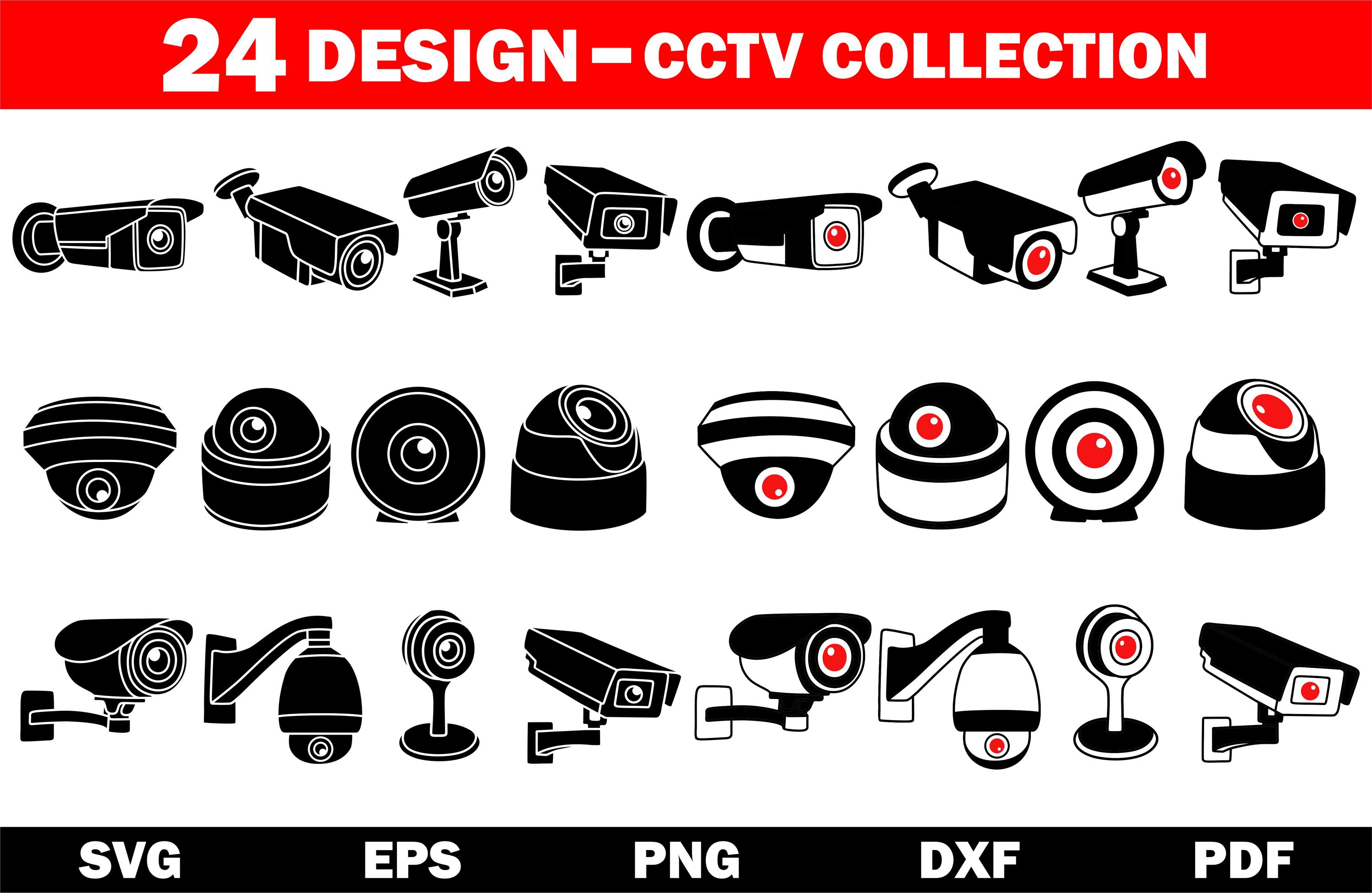 Cctv Sign SVG, Security Camera SVG, Cctv Sign Clipart, Outdoor Cctv ...
