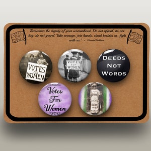 Suffragette Pin Anstecker | Feministisch | Feminismus | Frauenrechte | Geschenk für Feministin | Vintage feministische Pins | Internationaler Frauentag