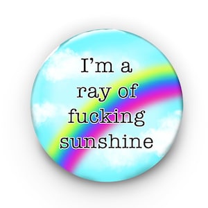 Eu sou Ray of Fucking Sunshine, distintivo sarcástico