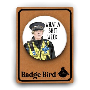 Badge Vallée Heureuse | Fan de Catherine Cawood | Cadeau Happy Valley, collègue, maman, ami | Ajouter à la carte d'anniversaire d'un fan de Happy Valley |
