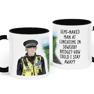 Tasse cadeau Catherine Cawood de Happy Valley | Avec Todmorden, Sowerby Bridge et notre bien-aimée Sarah Lancashire | Police | Collègue | Drôle |