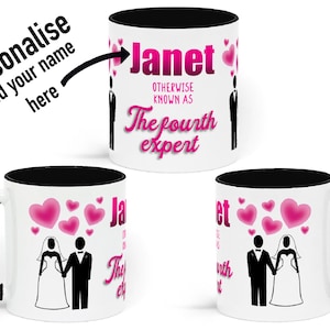 Caneca MAFS Casado à Primeira Vista | Adicione qualquer nome | Ideia de presente para fã do MAFSA | Programa de TV | Aniversário | Mãe | Amiga | Engraçada | Personalizar | Personalizada